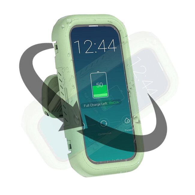 Suport de perete pentru telefon, retractabil Techsuit, alb-auriu
