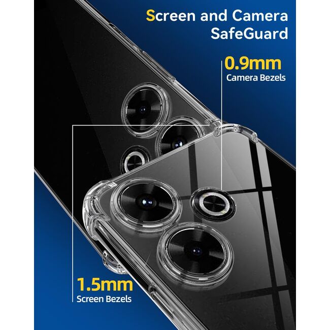 Husa pentru Xiaomi Redmi 13 Anti-Shock 1.5mm reinforced 4 corners, transparent