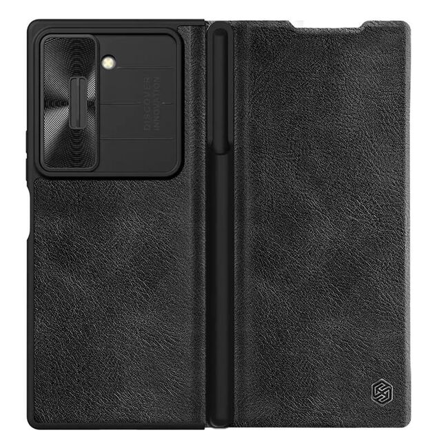 Husa Samsung Galaxy Z Fold 6 Nillkin Qin Pro Leather, negru