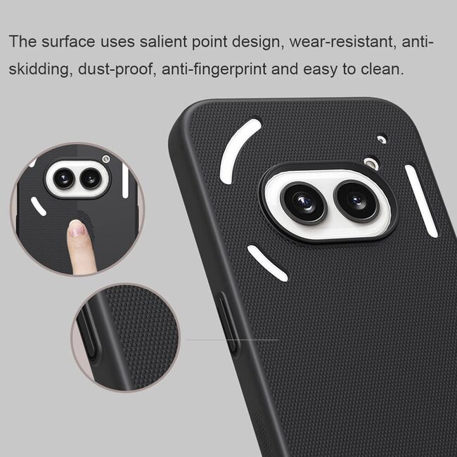 Husa Nothing Phone (2a), (2a) Plus Nillkin Super Frosted Shield, negru