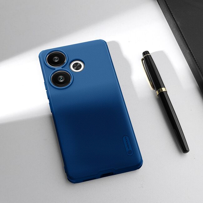 Husa Xiaomi Poco F6 Nillkin Super Frosted Shield Pro, albastru
