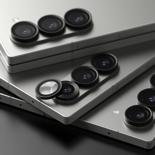[Pachet 2x] Folie sticla camera Samsung Galaxy Z Fold 6 Ringke Camera Lens Frame, negru