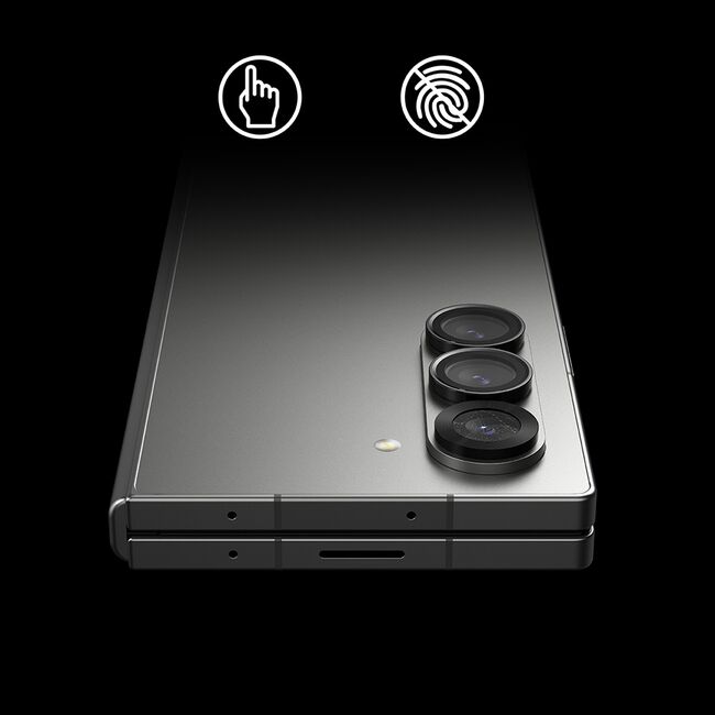[Pachet 2x] Folie sticla camera Samsung Galaxy Z Fold 6 Ringke Camera Lens Frame, negru