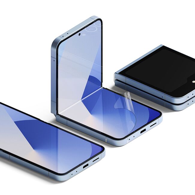 Pachet 2 x folie pentru Samsung Galaxy Z Flip 6 Easy Film Full Coverage, transparenta