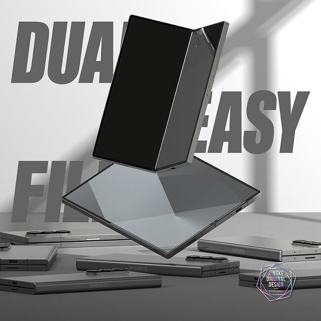 [Pachet 2x] Folie Samsung Galaxy Z Fold 6 Ringke Dual Easy Film Full Coverage, transparenta