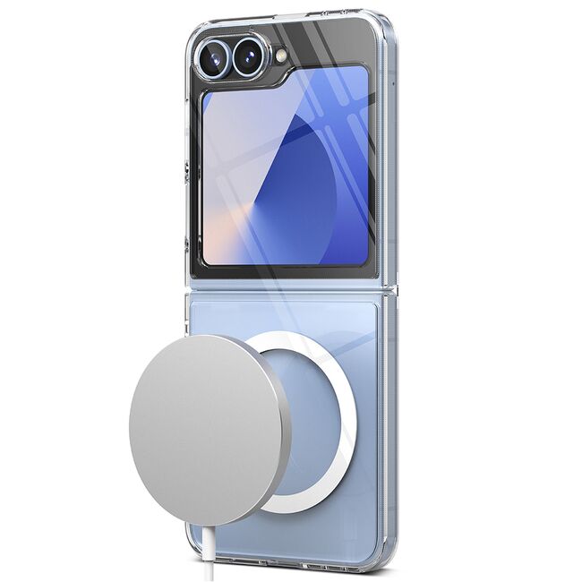 Husa Samsung Galaxy Z Flip 6 Ringke Fusion Magnetic, transparenta