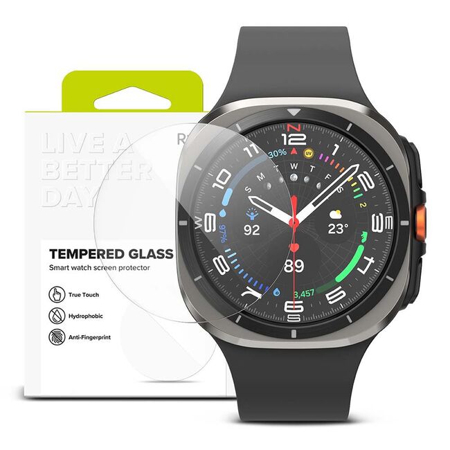 [Pachet 4x] Folie Samsung Galaxy Watch 7 Ultra 47mm Ringke Tempered Glass R10, transparenta