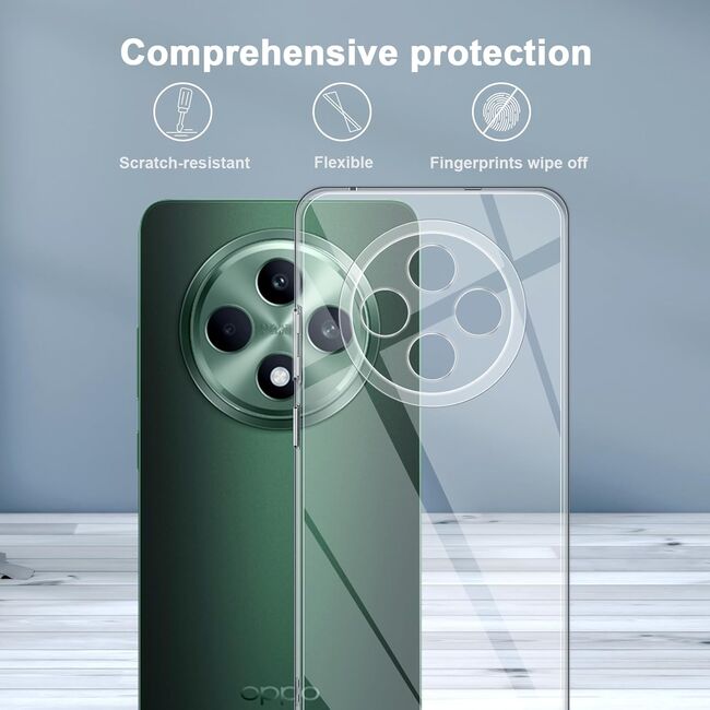 Husa pentru Oppo Reno 12F, Reno 12FS Anti-Shock 1.5mm, cu protectie lentile, transparent