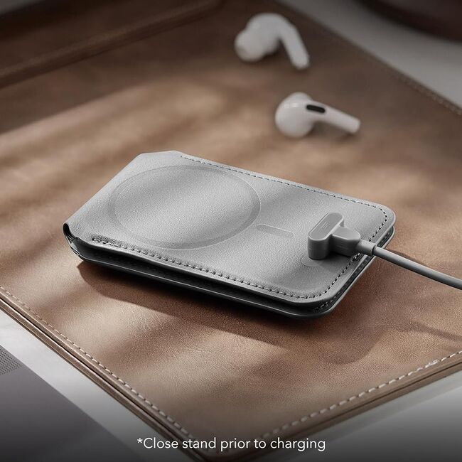 Portofel MagSafe pentru telefon, suport birou ESR HaloLock, bej