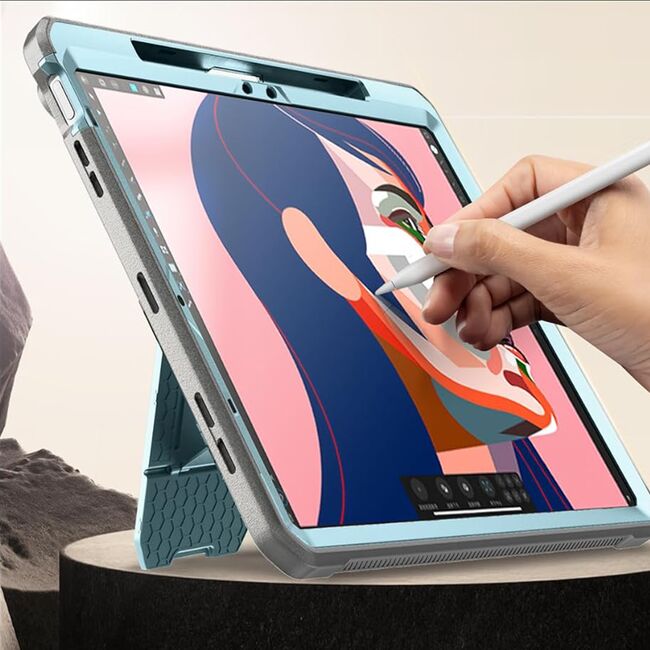 Husa iPad Air 11 Air 11 2024 / 2025​ M2, M3 Supcase Unicorn Beetle Pro, arctic blue
