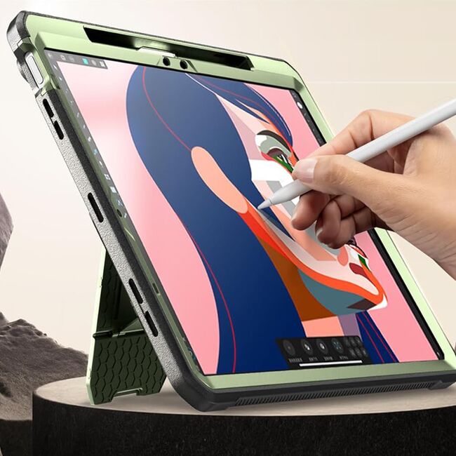 Husa iPad Air 11 Air 11 2024 / 2025​ M2, M3 Supcase Unicorn Beetle Pro, verde