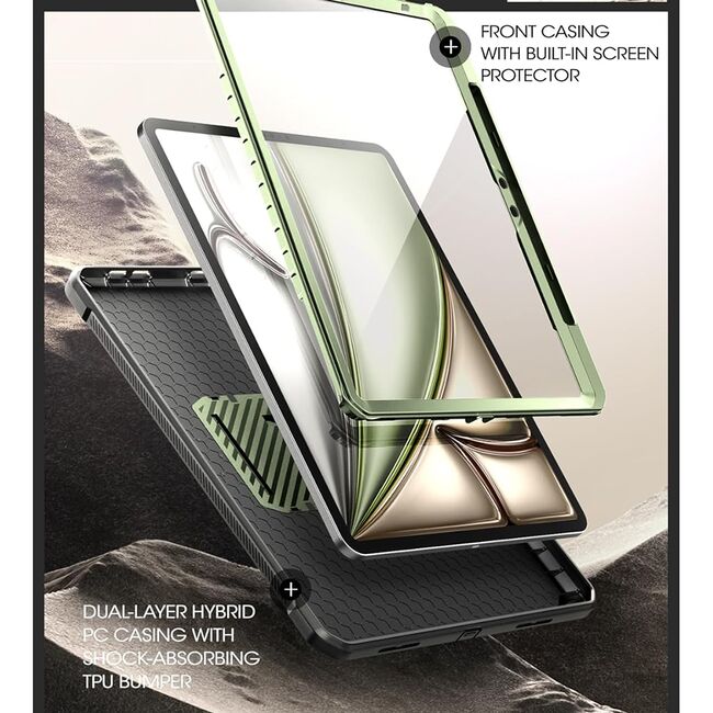 Husa iPad Air 11 Air 11 2024 / 2025​ M2, M3 Supcase Unicorn Beetle Pro, verde