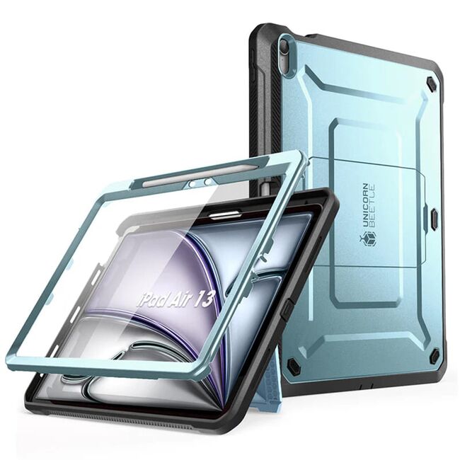 Husa 360 cu folie integrata iPad Air 13 2025 / 2024 M3, M2 Supcase Unicorn Beetle Pro, albastru