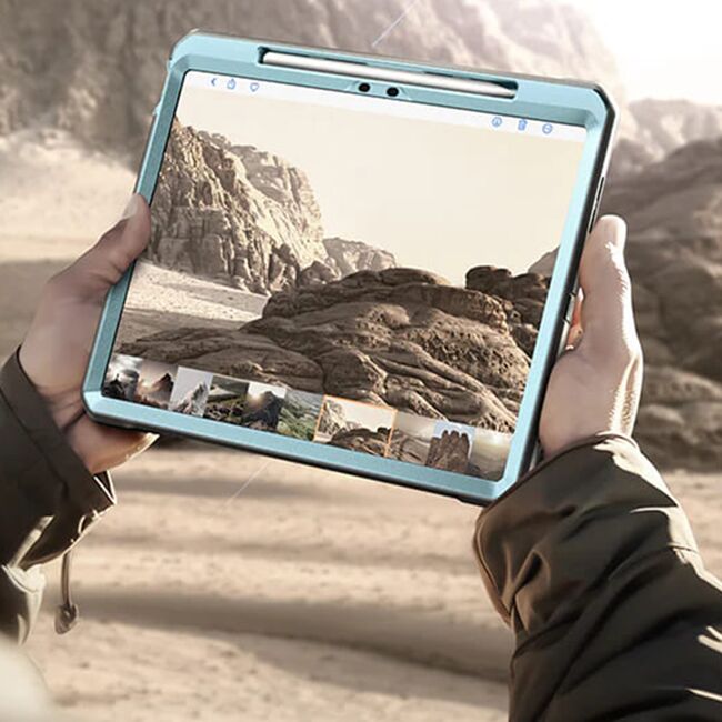 Husa 360 cu folie integrata iPad Air 13 2025 / 2024 M3, M2 Supcase Unicorn Beetle Pro, albastru