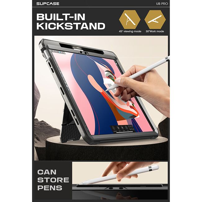 Husa iPad Air 13 2025 / 2024 M3, M2 Supcase Unicorn Beetle Pro, alb
