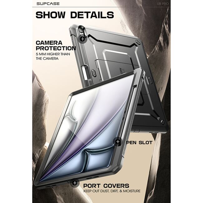 Husa iPad Air 13 2025 / 2024 M3, M2 Supcase Unicorn Beetle Pro, alb