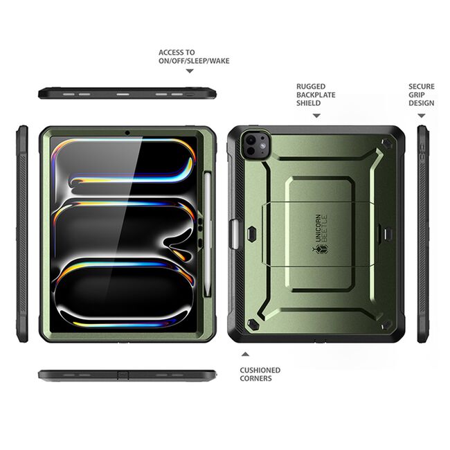 Husa iPad Pro 13 (2024) Supcase Unicorn Beetle Pro, guldan