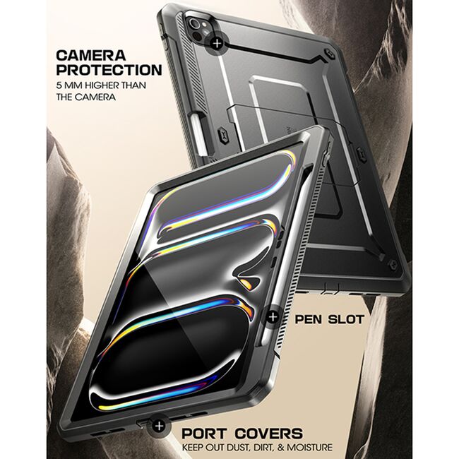 Husa iPad Pro 13 (2024) Supcase Unicorn Beetle Pro, alb