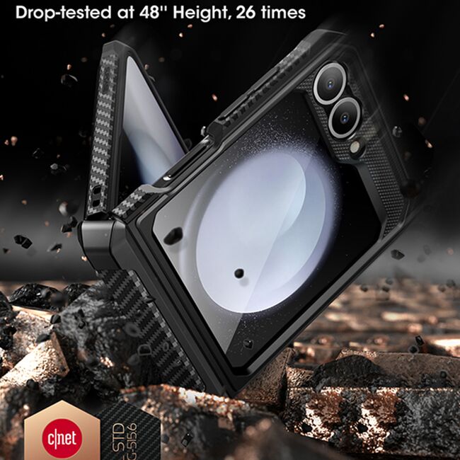 Husa Samsung Galaxy Z Flip 6 Supcase Unicorn Beetle Pro, negru