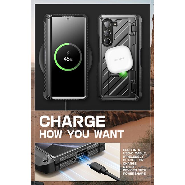 Husa Samsung Galaxy Z Fold 6 Supcase Unicorn Beetle Pro, negru