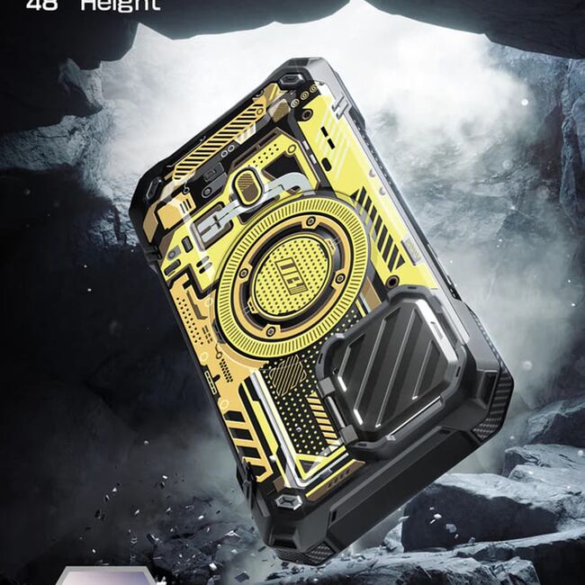 Husa iPhone 15 Pro Max Supcase Unicorn Beetle XT MagSafe, Yellow Circuit