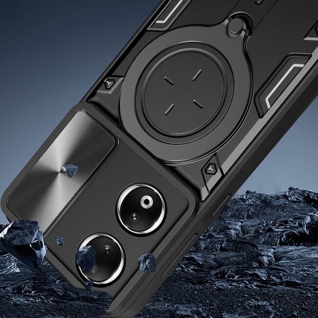 Husa pentru Honor 90 cu protecție pentru cameră și suport magnetic integrat Ring Shockproof, rosu