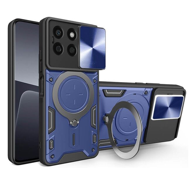 Husa pentru Honor X8b cu protecție pentru cameră și suport magnetic integrat Ring Shockproof, albastru