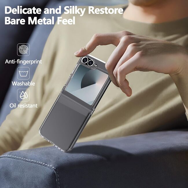 Husa pentru Samsung Galaxy Z Flip 6 Anti-Shock 1.5mm, transparent