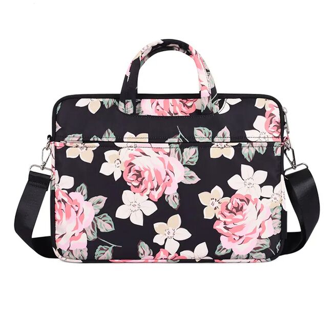 Geanta pentru laptop 13 - 14 inch MacBook, Microsoft, Dell, HP, Lenovo, eleganta si subtire, protectie sporita, negru