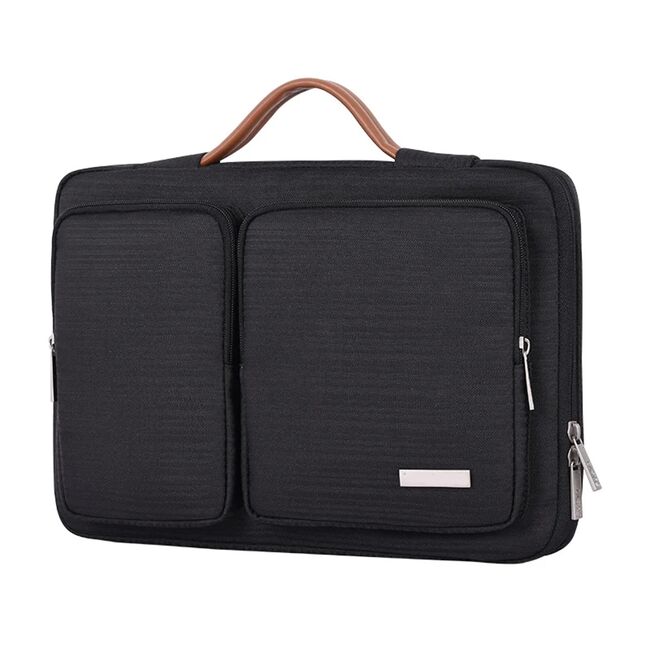 Geanta pentru laptop 15 - 16 inch MacBook, Microsoft, Dell, HP, Lenovo, eleganta si subtire, protectie sporita, negru