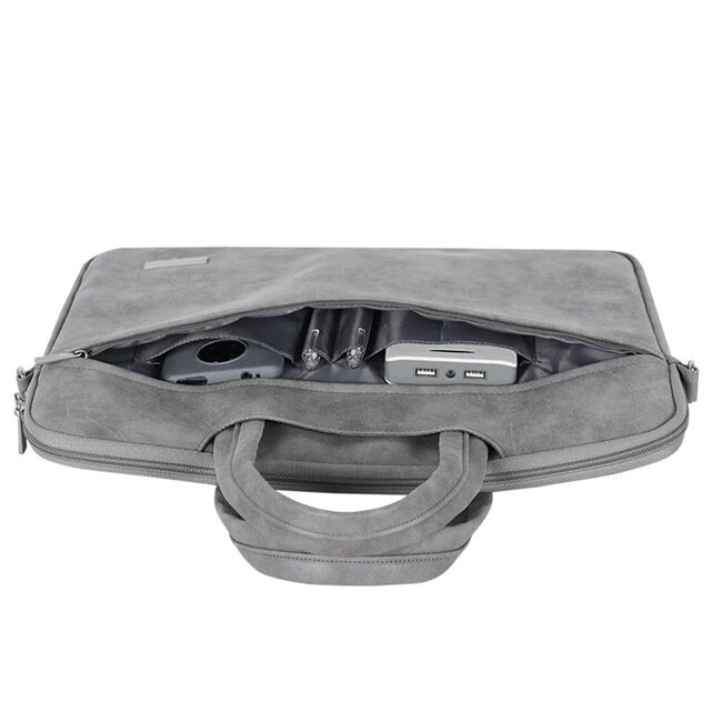 Geanta pentru laptop 15 - 16 inch MacBook, Microsoft, Dell, HP, Lenovo, eleganta si subtire, protectie sporita, negru