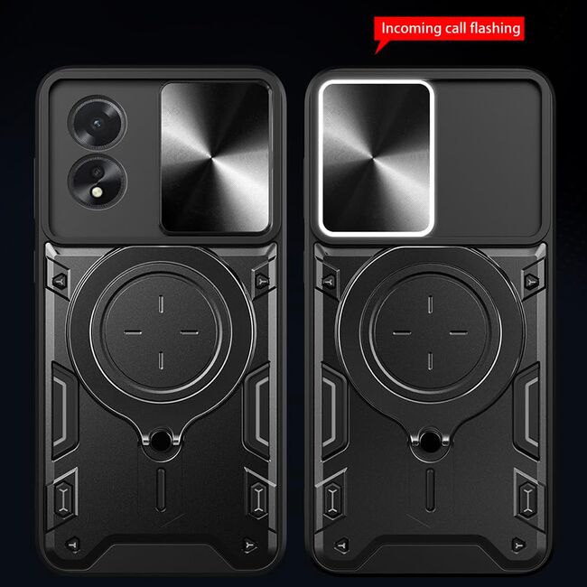 Husa pentru Xiaomi Redmi 13 cu protecție pentru cameră și suport magnetic integrat Ring Shockproof, albastru