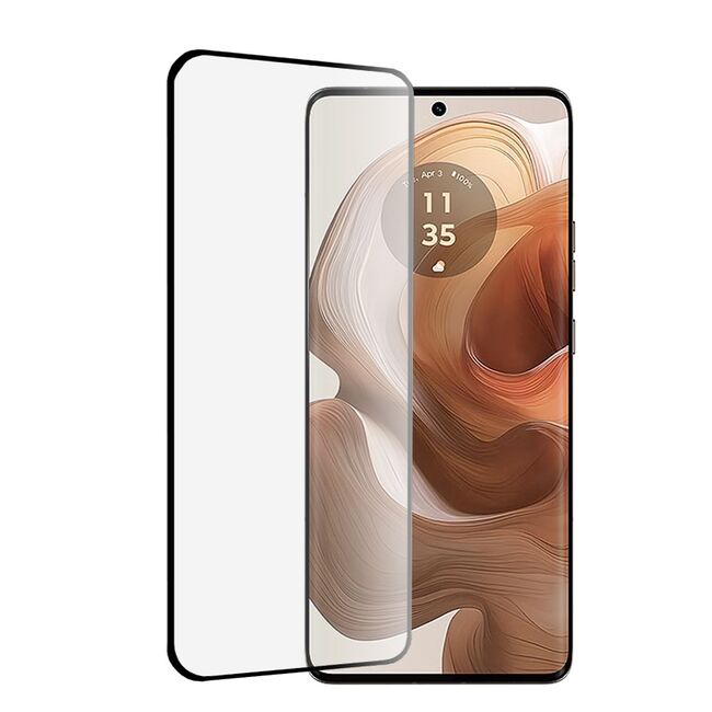 Folie din sticla pentru Motorola Edge 50 Ultra, full-face Tempered Glass 3D Curved Screen, margini negre