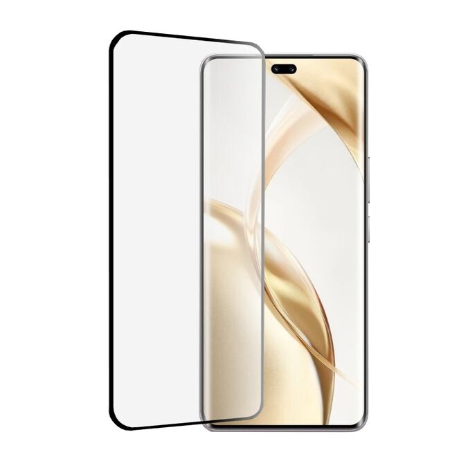 Folie din sticla pentru Honor 200 Pro, full-face Tempered Glass 3D Curved Screen, margini negre