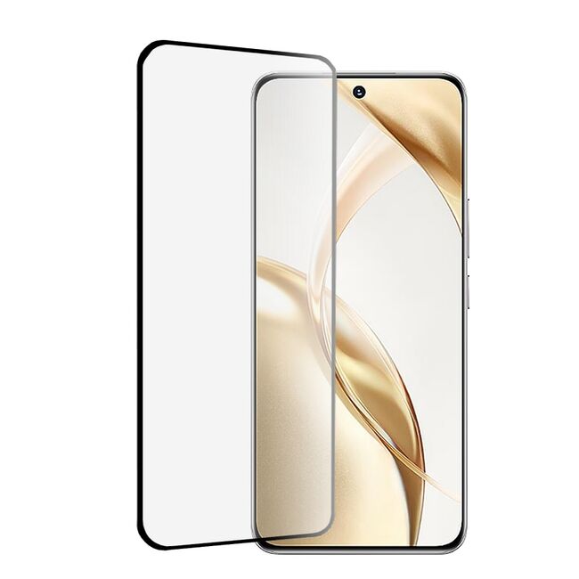 Folie din sticla pentru Honor 200, full-face Tempered Glass 3D Curved Screen, margini negre