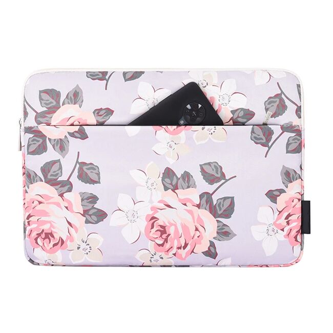 Husa pentru laptop 15-16 inch, eleganta si subtire, compartimente multiple, liliac