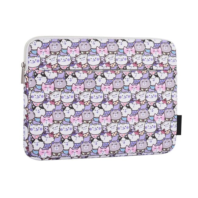 Husa pentru laptop 13-14 inch, eleganta si subtire, compartimente multiple, mov