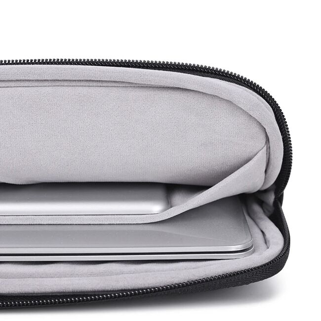 Husa pentru laptop 15 - 16 inch MacBook, Microsoft, Dell, HP, Lenovo, eleganta si subtire, protectie sporita, negru