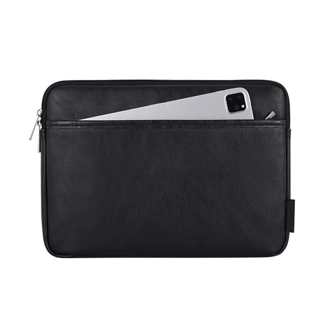 Husa pentru laptop 15 - 16 inch MacBook, Microsoft, Dell, HP, Lenovo, eleganta si subtire, protectie sporita, negru