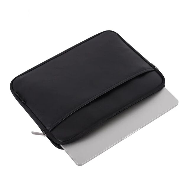 Husa pentru laptop 13 - 14 inch MacBook, Microsoft, Dell, HP, Lenovo, eleganta si subtire, protectie sporita, negru