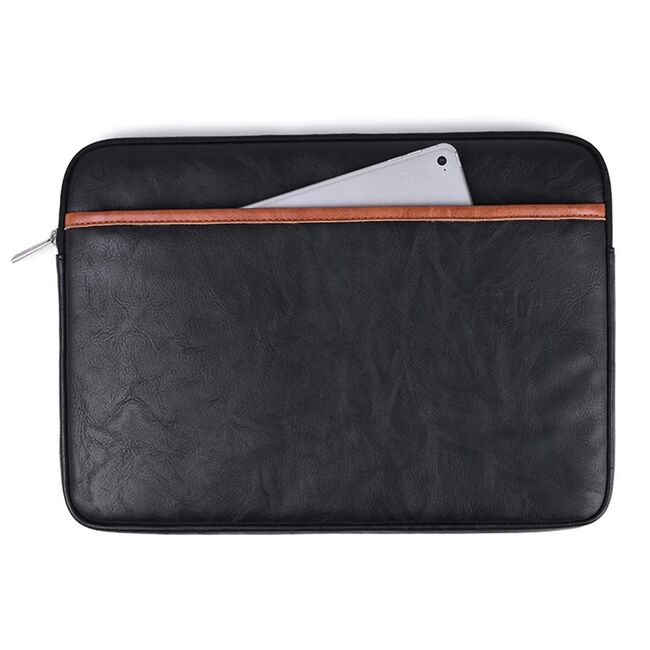 Husa pentru laptop 15 - 16 inch MacBook, Microsoft, Dell, HP, Lenovo, eleganta si subtire, protectie sporita, negru