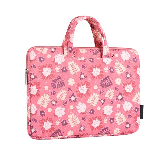 Geanta pentru laptop 13 - 14 inch MacBook, Microsoft, Dell, HP, Lenovo, eleganta si subtire, protectie sporita, roz