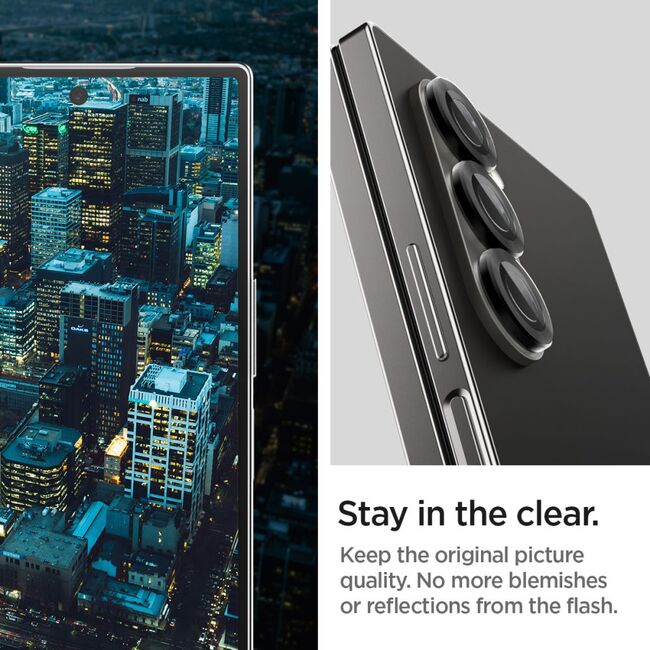 [Pachet 2x] Folie sticla camera Samsung Galaxy Z Fold 6 Spigen Glas.tR Optik, negru