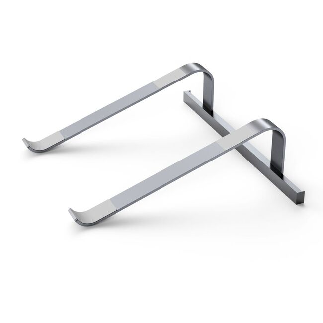 Suport Ergonomic Reglabil ULS100 din Aluminiu – Stand Laptop Universal până la 16", Design Pliabil, Răcire Eficientă, Antiderapant, gri inchis