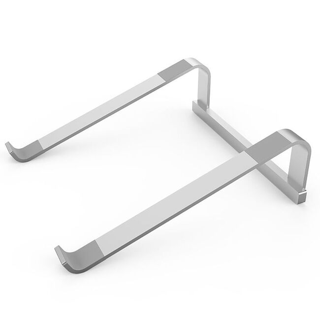 Suport Ergonomic Reglabil ULS100 din Aluminiu – Stand Laptop Universal până la 16", Design Pliabil, Răcire Eficientă, Antiderapant, argintiu