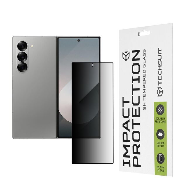Folie sticla Samsung Galaxy Z Fold 6 Techsuit 111D Privacy Full Glue, [Outside Screen]