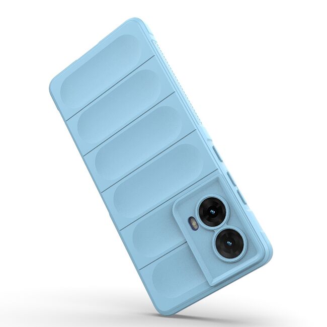 Husa pentru Motorola Moto G85 Liquid Silicone, Microfibre Lining, Non-Slip Airbag Design, mov
