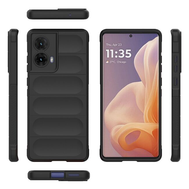 Husa pentru Motorola Moto G85 Liquid Silicone, Microfibre Lining, Non-Slip Airbag Design, mov