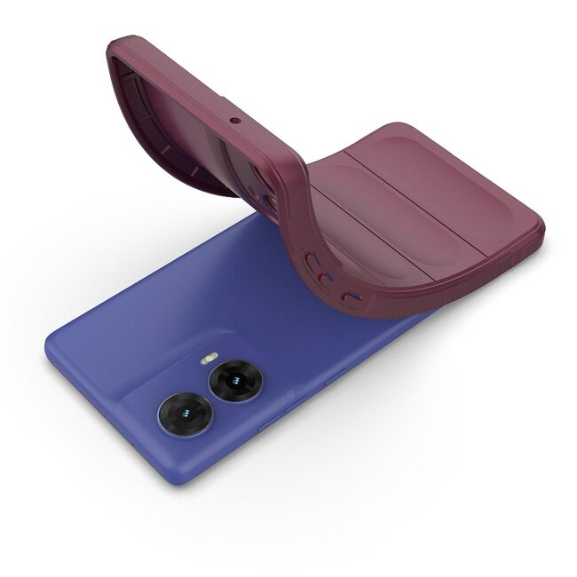 Husa pentru Motorola Moto G85 Liquid Silicone, Microfibre Lining, Non-Slip Airbag Design, mov
