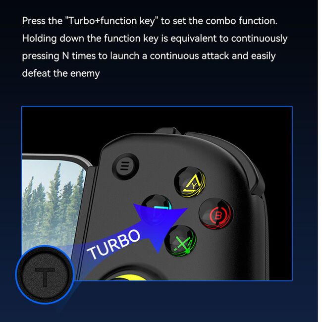 Gamepad Wireless Bluetooth 400mAh, Techsuit BSP-D8 Pro, negru